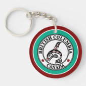 Native American Red Black Haida Killer Whale Key Sleutelhanger (Voorkant)