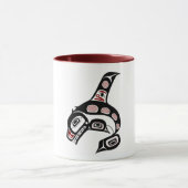 Native American Red Black Haida Orca Killer Whale Mok (Midden)