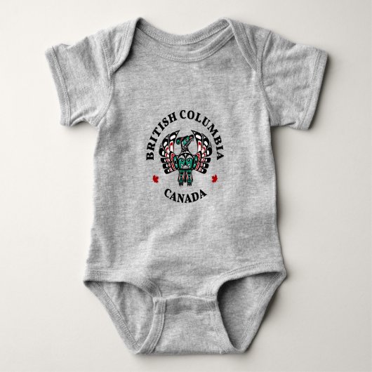 Native American Red Black Haida Thunderbird Romper (Voorkant)