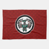 Native American Red Black Haida Thunderbird Theedoek (Horizontaal)