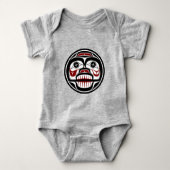 Native American Red Black Haida Weeping Skull Romper (Voorkant)