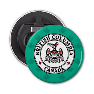 Native American Red Black Kaigani Thunderbird Button Flesopener