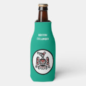 Native American Red Black Kaigani Thunderbird Flesjeskoeler (Fles Voorkant)