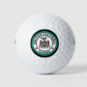 Native American Red Black Kaigani Thunderbird Golfballen (Voorkant)