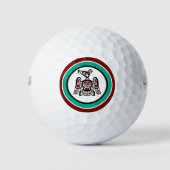 Native American Red Black Kaigani Thunderbird Golfballen (Voorkant)