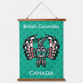 Native American Red Black Kaigani Thunderbird Hangend Wandkleed (Voorkant)