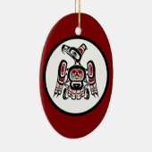 Native American Red Black Kaigani Thunderbird Keramisch Ornament (Rechts)