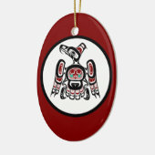 Native American Red Black Kaigani Thunderbird Keramisch Ornament (Links)