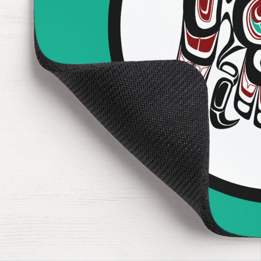 Native American Red Black Kaigani Thunderbird Muismat (Hoek)