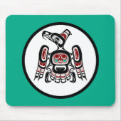 Native American Red Black Kaigani Thunderbird Muismat (Voorkant)