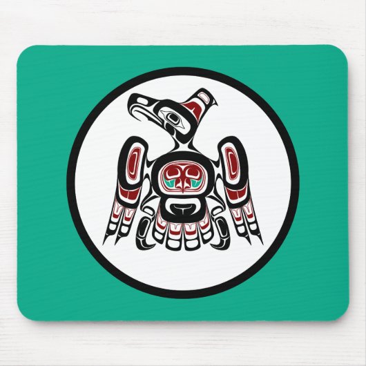 Native American Red Black Kaigani Thunderbird Muismat (Voorkant)