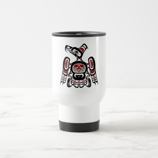 Native American Red Black Kaigani Thunderbird Reisbeker (Center)