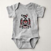 Native American Red Black Kaigani Thunderbird Romper (Voorkant)