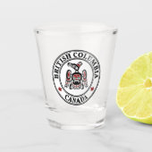 Native American Red Black Kaigani Thunderbird Shot Glas (Voorkant)