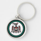 Native American Red Black Kaigani Thunderbird Sleutelhanger (Voorkant)