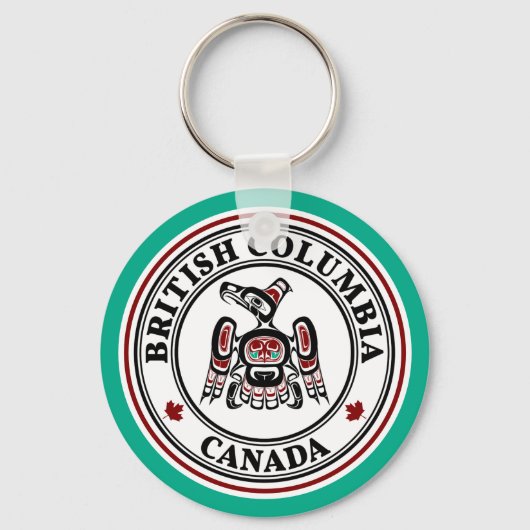 Native American Red Black Kaigani Thunderbird Sleutelhanger (Voorkant)