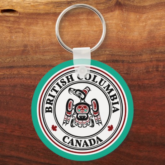 Native American Red Black Kaigani Thunderbird Sleutelhanger (Voorkant)