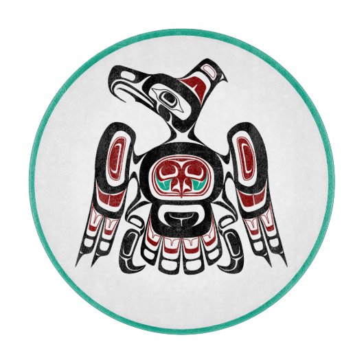 Native American Red Black Kaigani Thunderbird Snijplank (Voorkant)