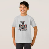 Native American Red Black Kaigani Thunderbird T-shirt (Voorkant volledig)