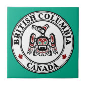 Native American Red Black Kaigani Thunderbird Tegeltje (Voorkant)