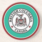 Native American Red Black Kaigani Thunderbird Zandsteen Onderzetter (Voorkant)