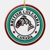 Native American Red Black Salmon Keramisch Ornament (Achterkant)