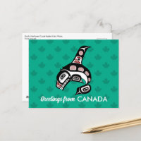 Native American Red Black Vector Art Killer Whale