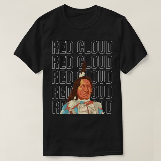 Native American Red Cloud Cool Design T-shirt (Design voorkant)