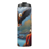 Native American Regal Gaze, Eagle's Approach, Thermosbeker (Voorkant)