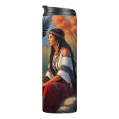 Native American Regal Gaze, Eagle's Approach, Thermosbeker (Geroteerd rechts)