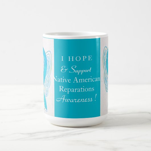 Native American Reparations Awareness Ribbon Mok (Center)