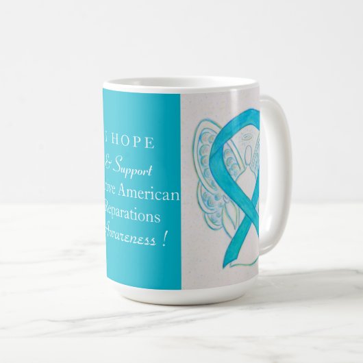 Native American Reparations Awareness Ribbon Mok (Voorkant rechts)