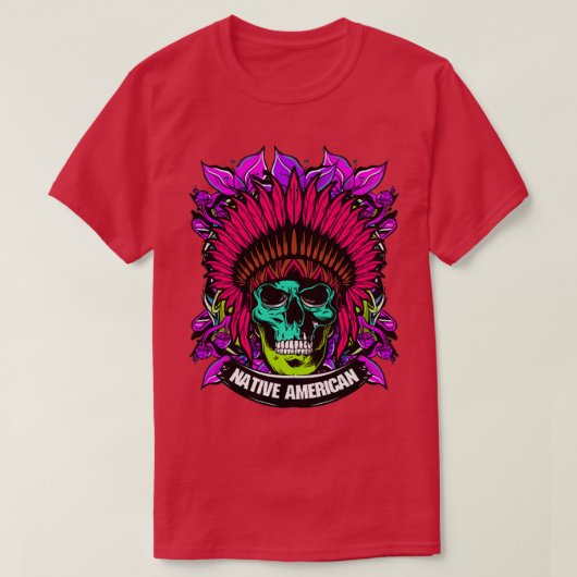 NATIVE AMERICAN RETRO 2 T-SHIRT (Design voorkant)