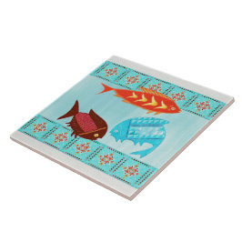 Native American River Folk BADKAMER DECOR DOUCHE Tegeltje