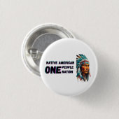 Native American Ronde Button 3,2 Cm (Voorkant /achterkant)