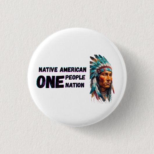 Native American Ronde Button 3,2 Cm (Voorkant)