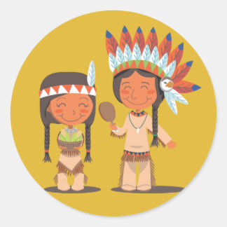 Native American Ronde Sticker