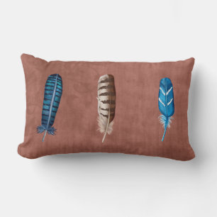 Native American Rust Pillow met veren Kussen
