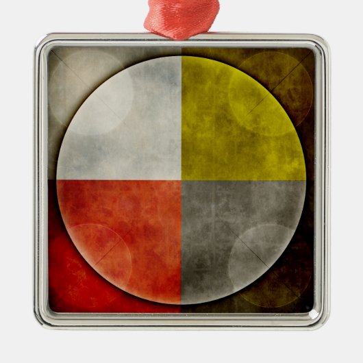 Native American Sacred Hoop Metalen Ornament (Voorkant)