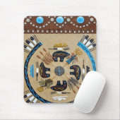 Native American "Sandache" Westerne Mousepad Muismat (Met muis)