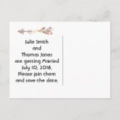 Native American Save the Date Aankondigingskaart (Achterkant)