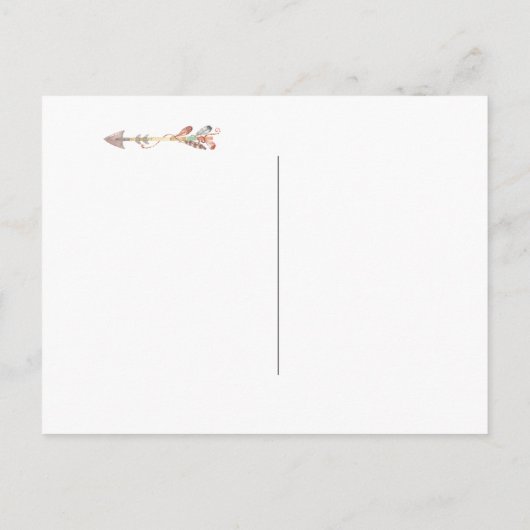 Native American Save the Date Aankondigingskaart (Achterkant)