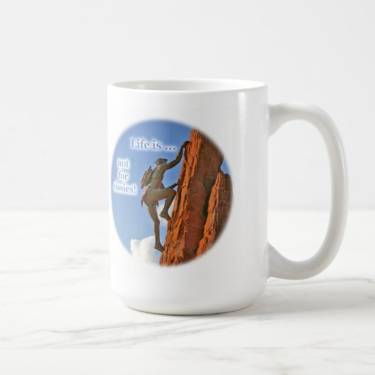 Native American Scaling a Peak Koffiemok (Rechts)