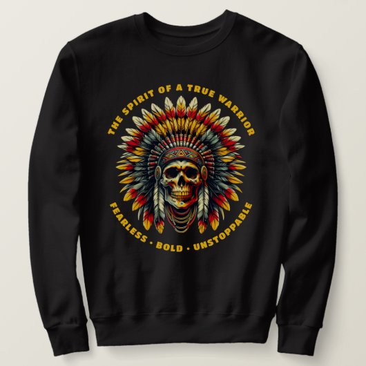 Native American Schedel Chief  Trui (Design voorkant)