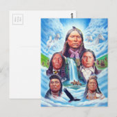 Native American schilderij Beroemde Indiase chefs Briefkaart (Voorkant / Achterkant)
