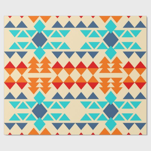 Native american seamless Patroon of rhombus and tr Cadeaupapier (Vlak)