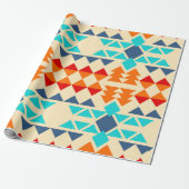 Native american seamless Patroon of rhombus and tr Cadeaupapier (Uitgerold)