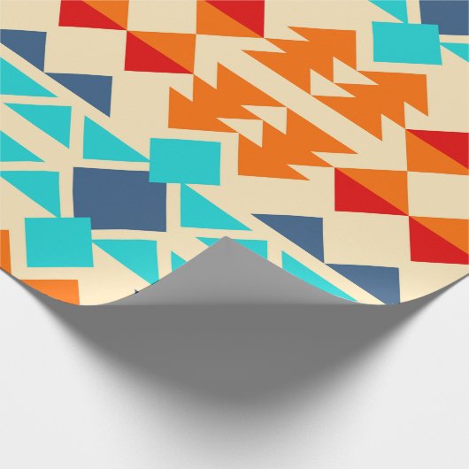 Native american seamless Patroon of rhombus and tr Cadeaupapier (Hoek)