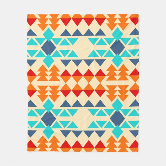 Native american seamless Patroon of rhombus and tr Fleece Deken (Voorkant)