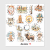 Native American Set Art Tribe Pack Sticker (Vel)